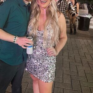 Show Me Your MuMu Silver Halter Top